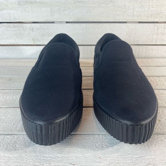 T.U.K. Black Twill Pointed EZ Creeper Slip-on A9487 Men’s Size 8 and Women’s 8.5 - Picture 5 of 9